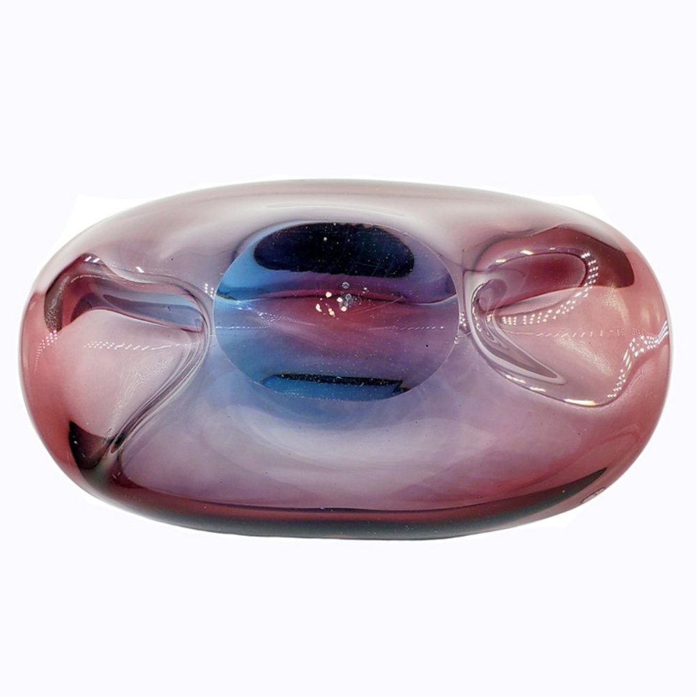 Murano Glass Bowl Ameythyst & Blue Sommerso Small Bowl Mid-Century Modern 1960s - Picture 7 of 7